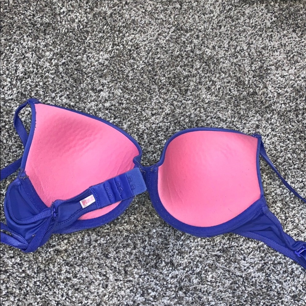 Pink push up t shirt bra